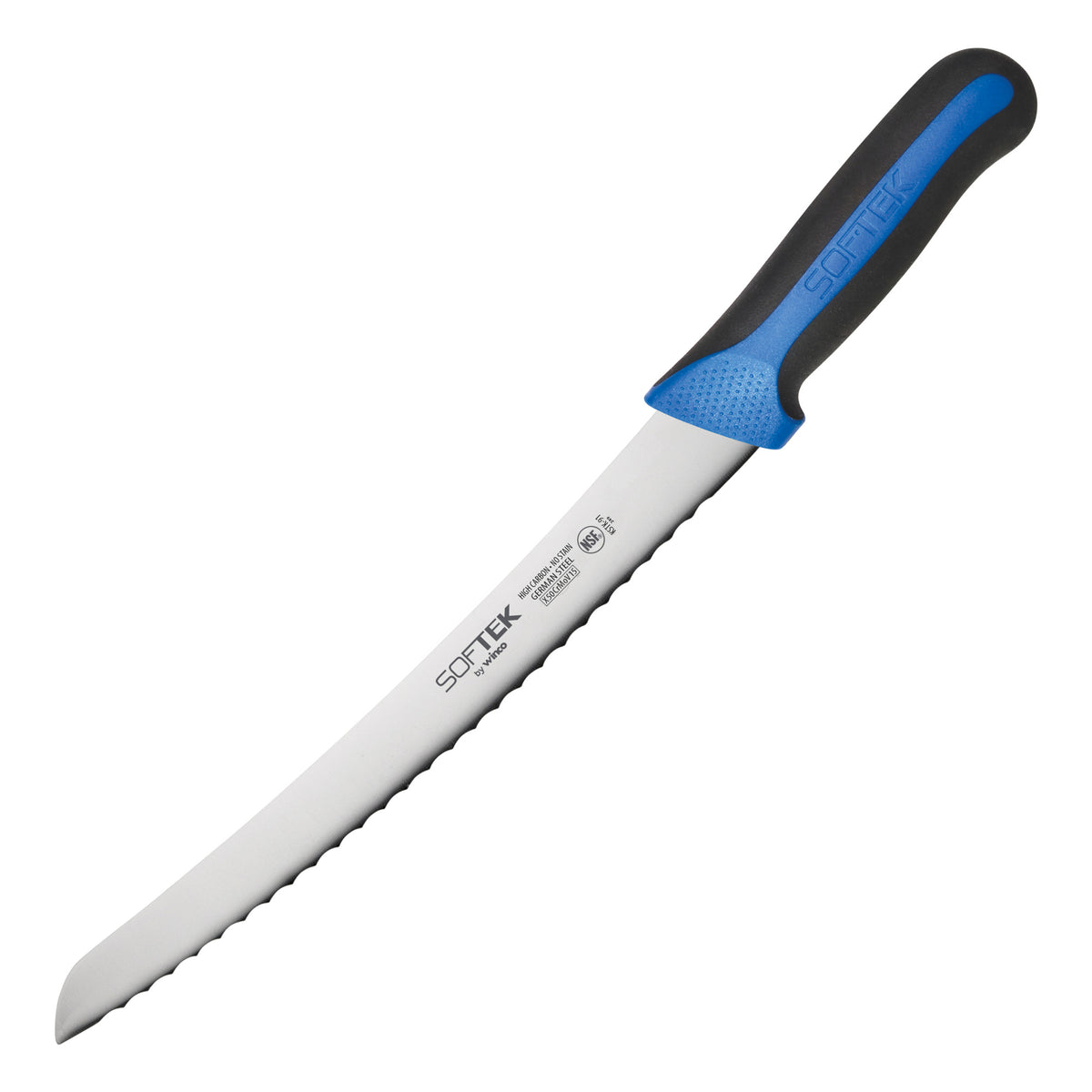 KSTK-91 Sof-Tek 9.5 in. Wavy Edge Curved Bread Knife, Soft Grip Handle