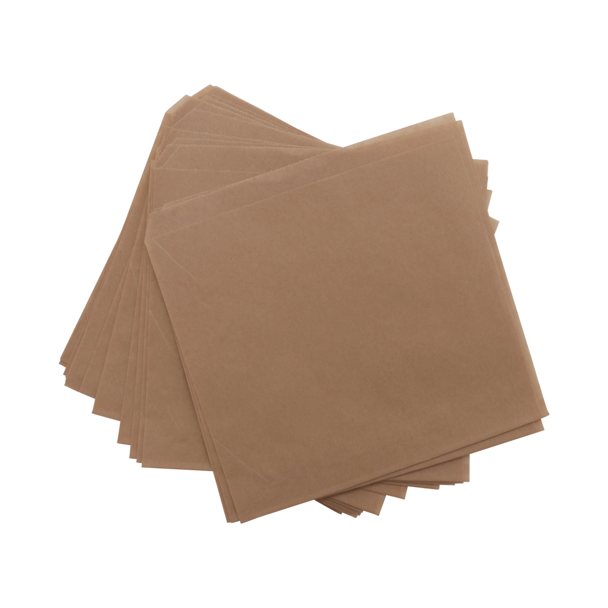Picture of Winco 4-T4000 7 x 7 in. Food-Safe Double-Open Bag & Wire Cone Basket Liner & Deli Wrap, Brown, 2000 Piece