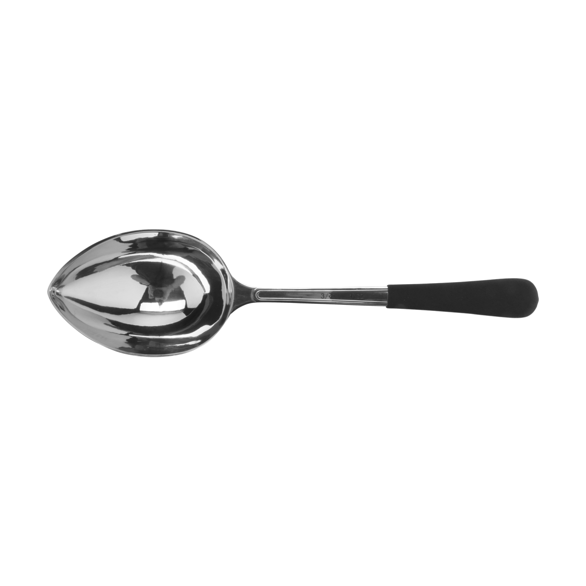 Picture of Winco BSRIM-32 13.5 in. Portion Control Spoon Solid Bowl, 6 oz, with Plastic Textured Dipped Handle, 96 at Per Master, 6 at Per Inner Pack - Each 12