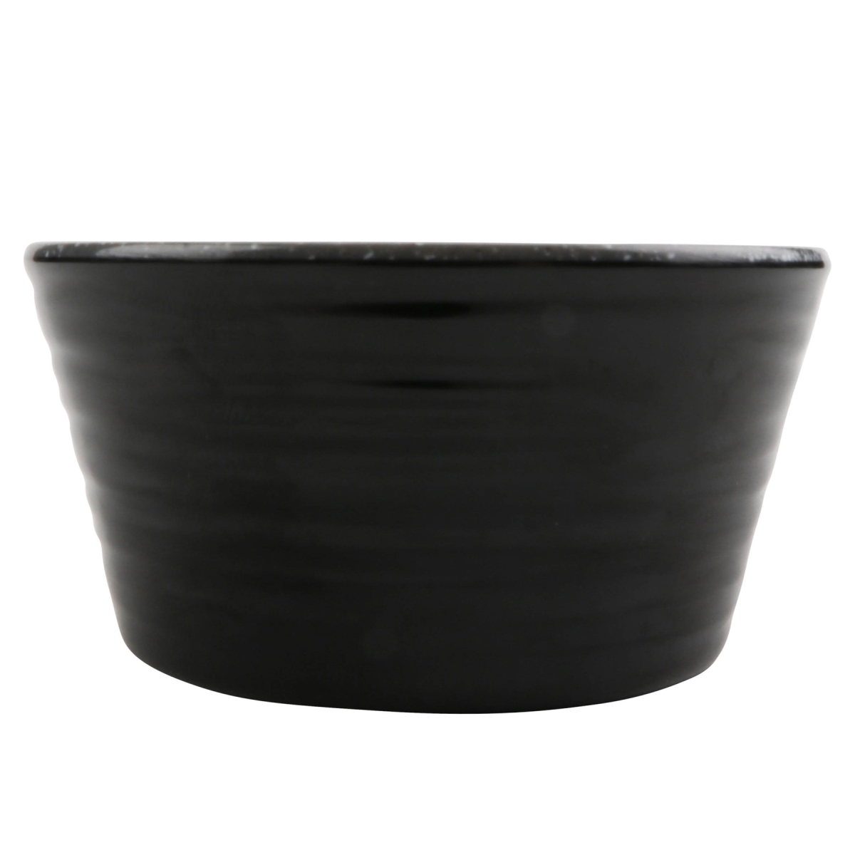 Picture of Winco 40086-BK-SG 3 oz Revolve Stone Grey & Black Melamine Ramekin with Organic Texture, 3.13 x 3.13 x 1.5 in. - G.E.T, Cheforward - Each 24