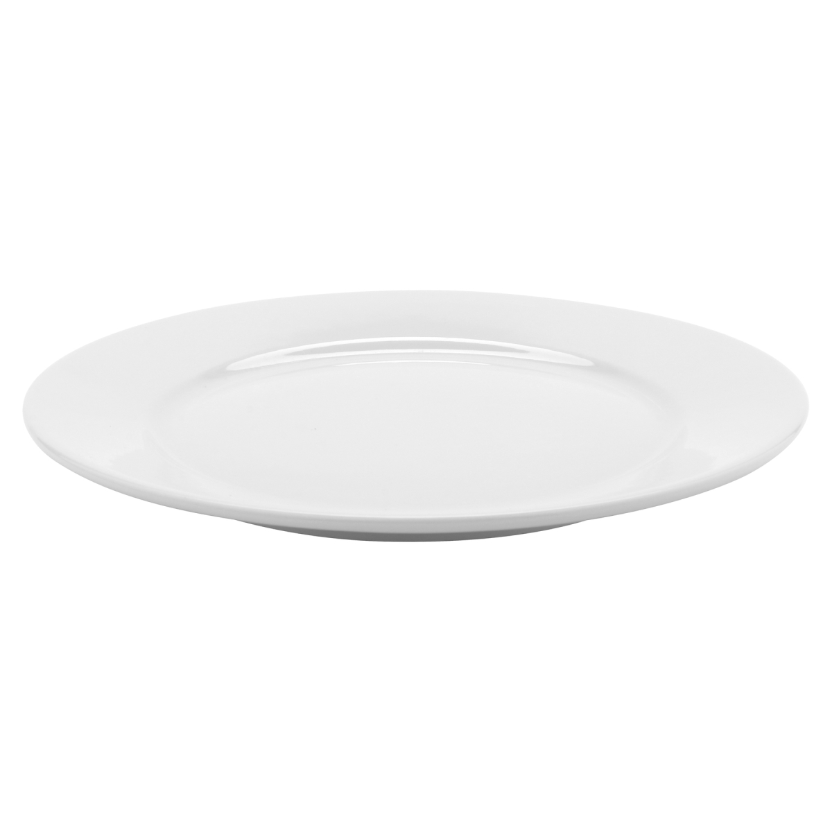 Picture of Winco PA1101902524 10 in. Bright White Porcelain Rolled Edge Plate, Corona Actualite - 2 Dozen