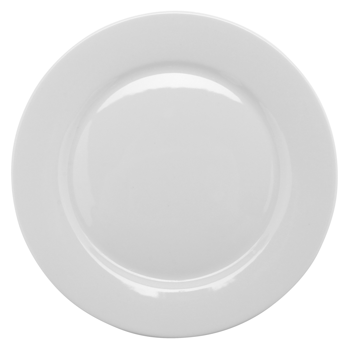Picture of Winco PA1101902524 10 in. Bright White Porcelain Rolled Edge Plate, Corona Actualite - 2 Dozen