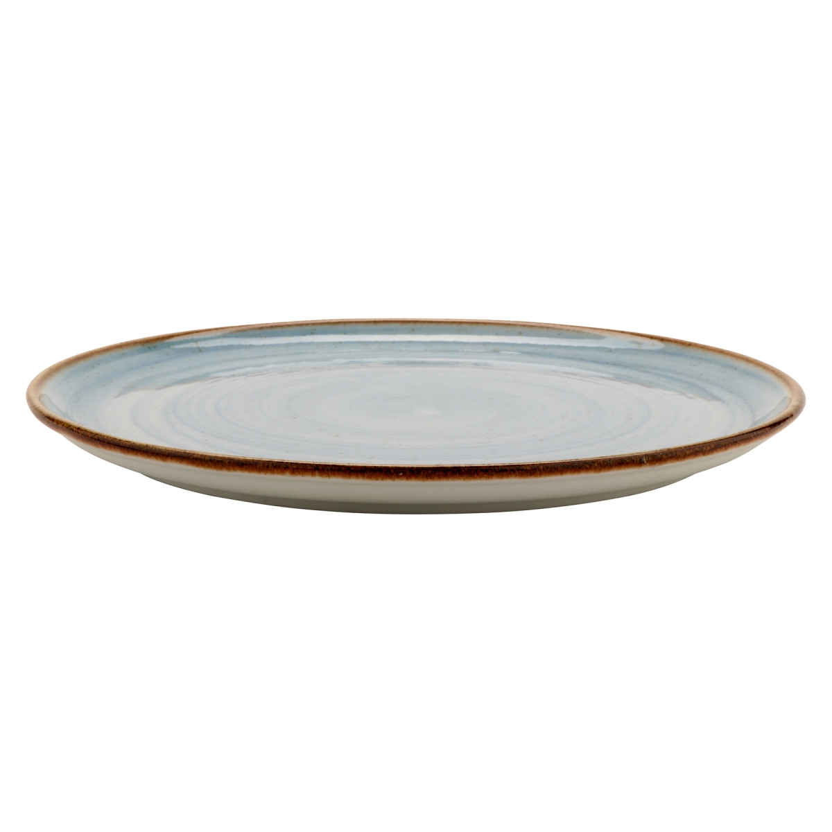 Picture of Winco PA1604712324 9 in. Blue Porcelain Coupe Plate, Corona Blue Artisan - 2 Dozen