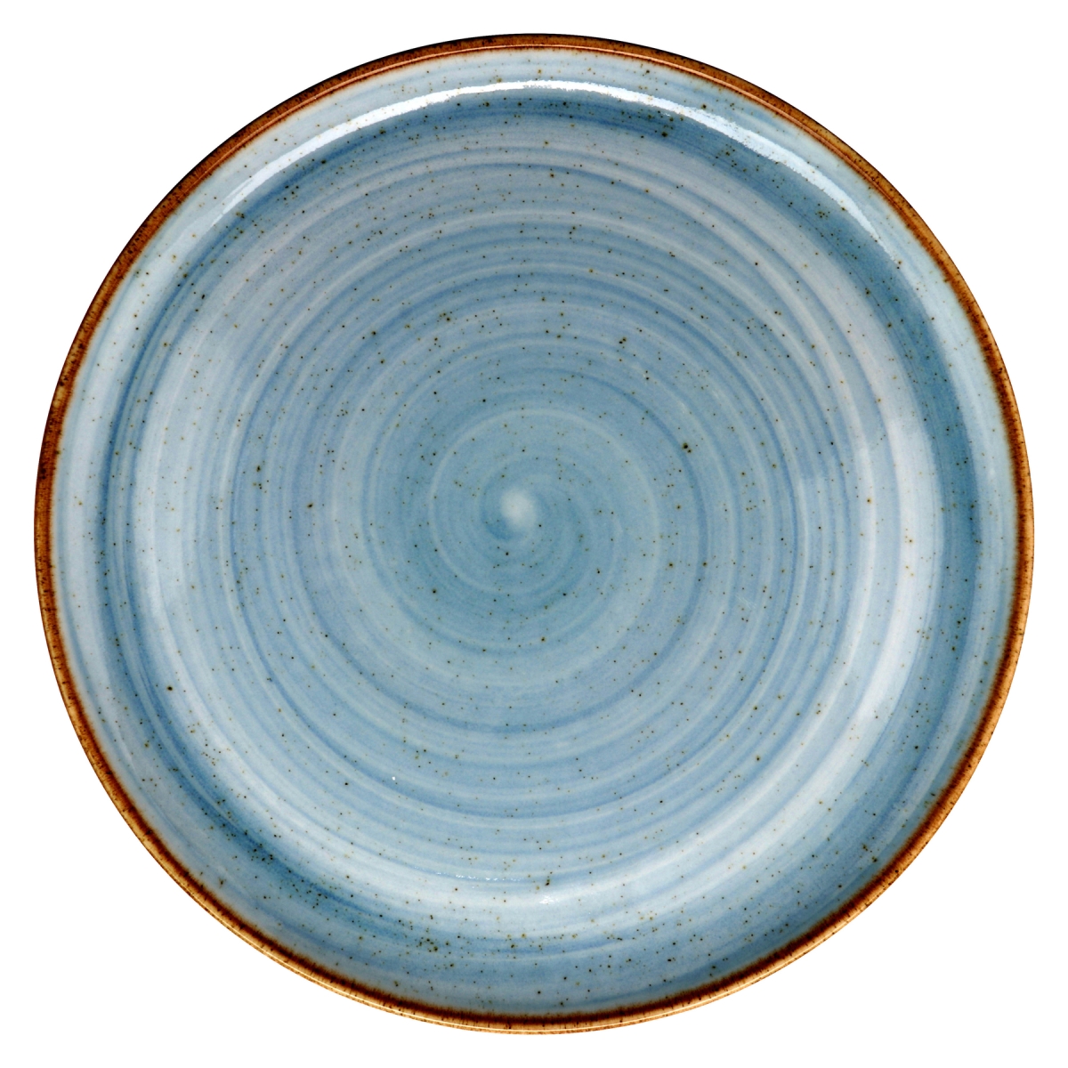 Picture of Winco PA1604712324 9 in. Blue Porcelain Coupe Plate, Corona Blue Artisan - 2 Dozen