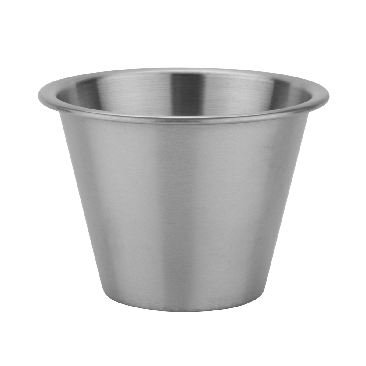 Picture of Winco 4-89448 14 oz Condiment Cup, 4.5 in. Dia., 3 in. Tall - Stainless Steel - Each 24