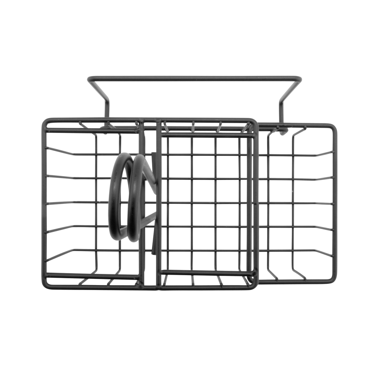 Picture of Winco 4-31698 8 x 4.5 in. 3-Compartment Caddy with Menu Holder, 9 in. Tall - Black - Each 12
