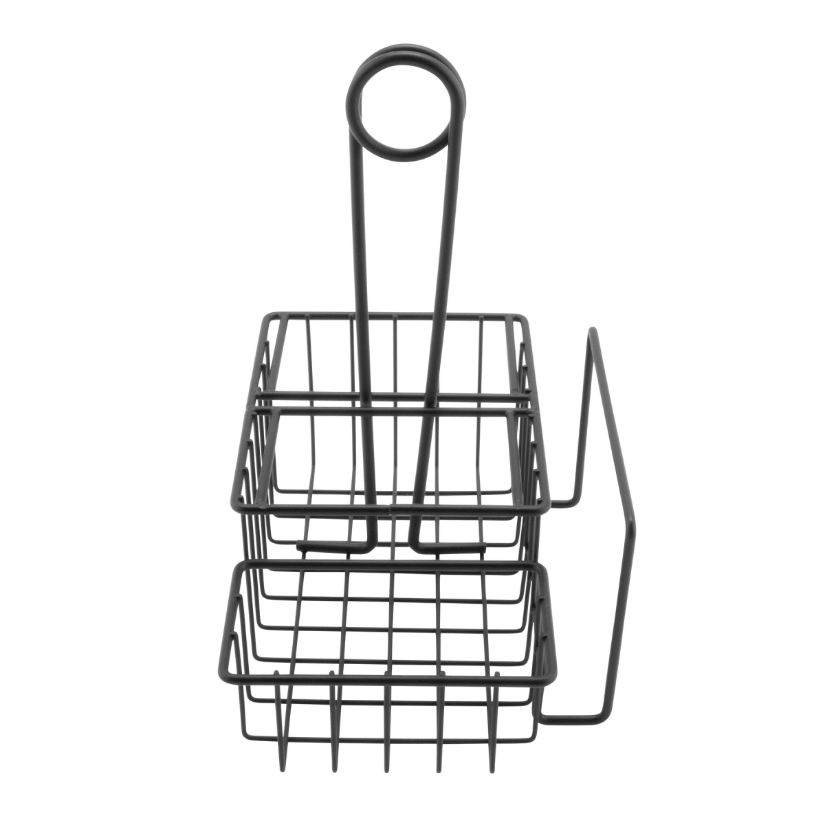 Picture of Winco 4-31698 8 x 4.5 in. 3-Compartment Caddy with Menu Holder, 9 in. Tall - Black - Each 12
