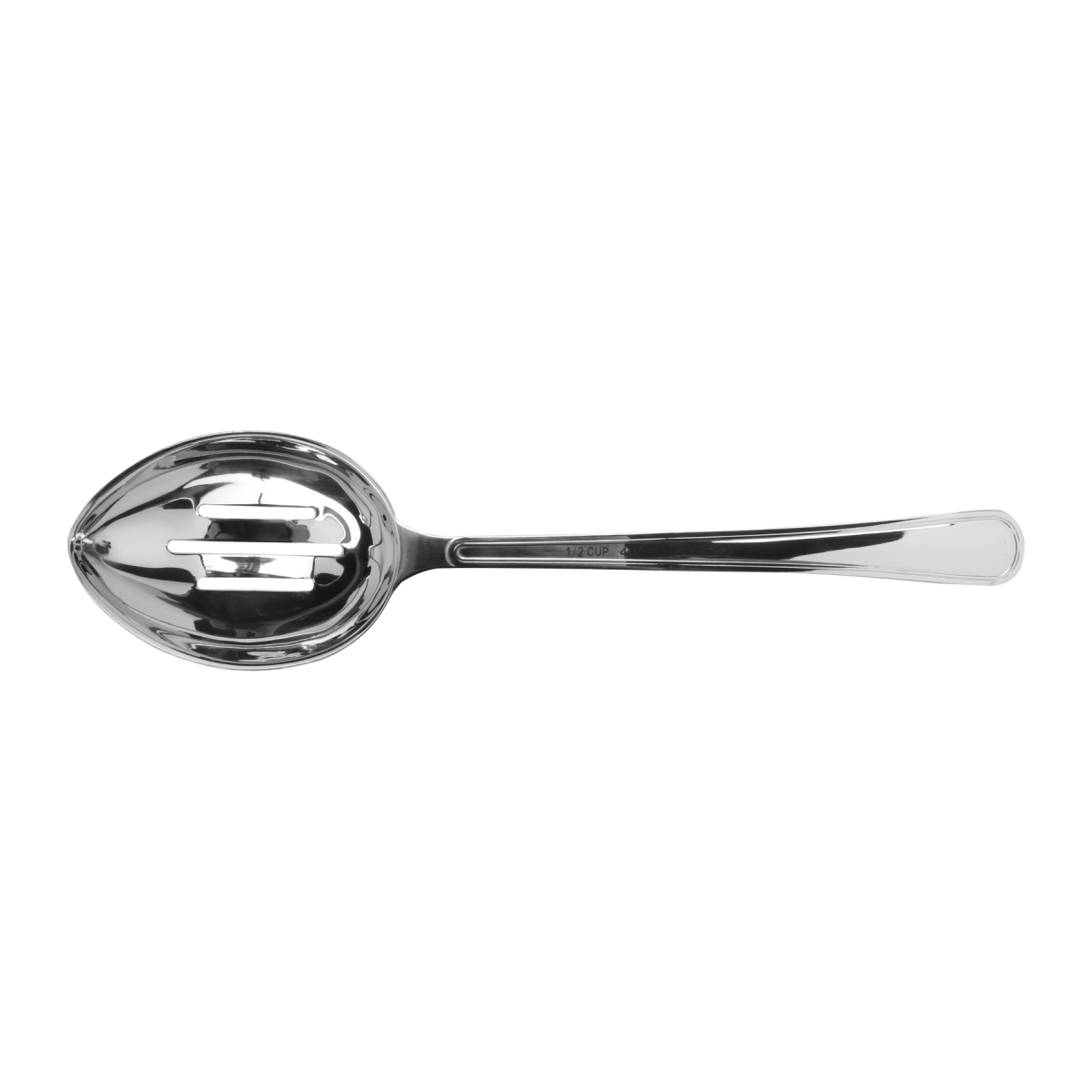 Picture of Winco BSRIM-25 12.75 in. Portion Control Spoon Slotted Bowl, 4 oz 96 at Per Master, 6 at Per Inner - Each 12