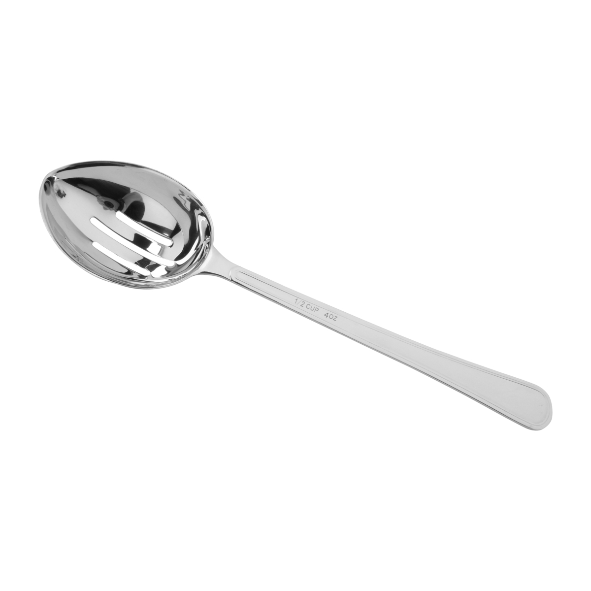Picture of Winco BSRIM-25 12.75 in. Portion Control Spoon Slotted Bowl, 4 oz 96 at Per Master, 6 at Per Inner - Each 12