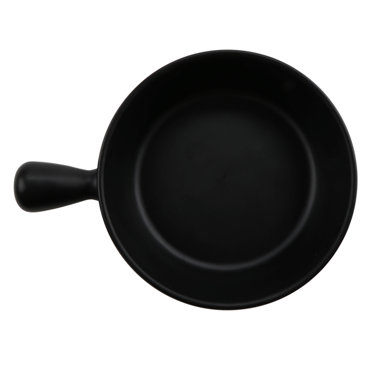 Picture of Winco 30664-BK 16 oz Explore Melamine Bowl with Handle - 22 oz Rim-Full, 8.39 x 6.25 x 2.25 in. - G.E.T, Cheforward - Black - Each 12