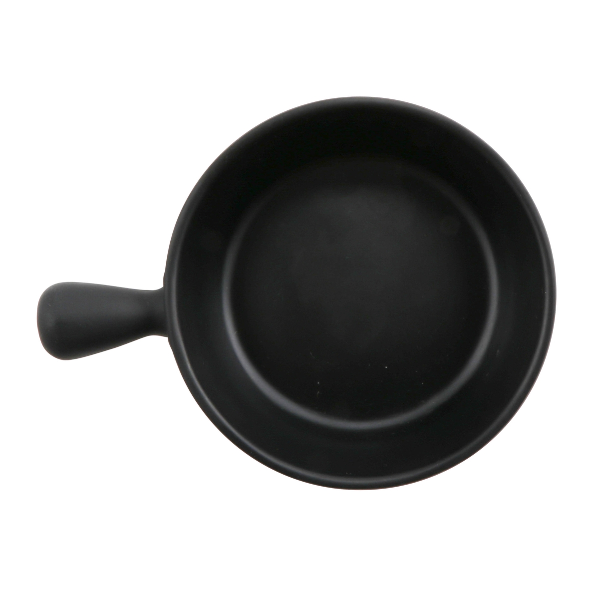 Picture of Winco 30898-BK 2 oz Explore Melamine Bowl with Handle - 3 oz Rim-Full, 4.38 x 3.27 x 1.26 in. - G.E.T, Cheforward - Black - Each 12