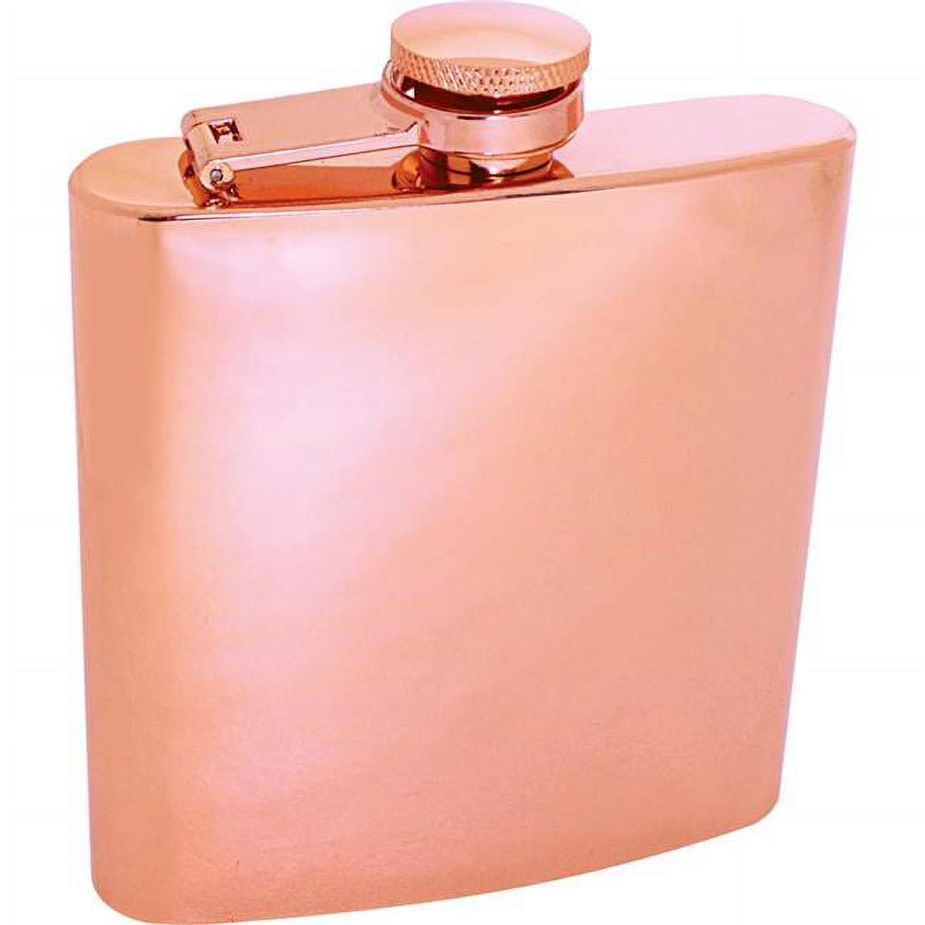 6 Oz Copper-tone Plated Stainless Steel Flask