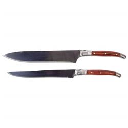 Ctszew2 European Style Knife Set Chef & Carving With Wood Handles - 2 Piece