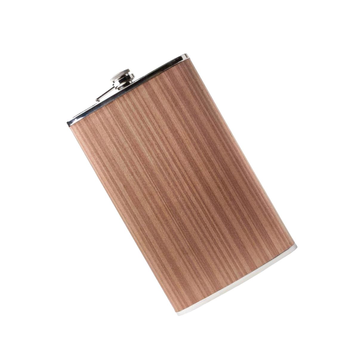 Picture of BNF KTFLK64WD 64 oz Stainless Steel Flask with Wood Wrap
