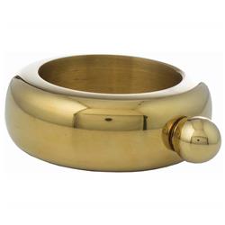 Ktflkbrcg 3.5 Oz Gold Tone Stainless Steel Bracelet Flask