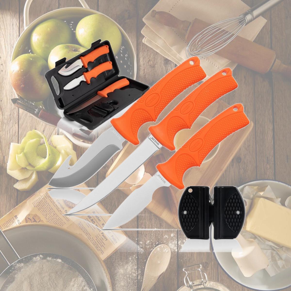 Picture of Maxam SKMXSK5 Fixed Blade Skinning Knife Set, 5 Piece