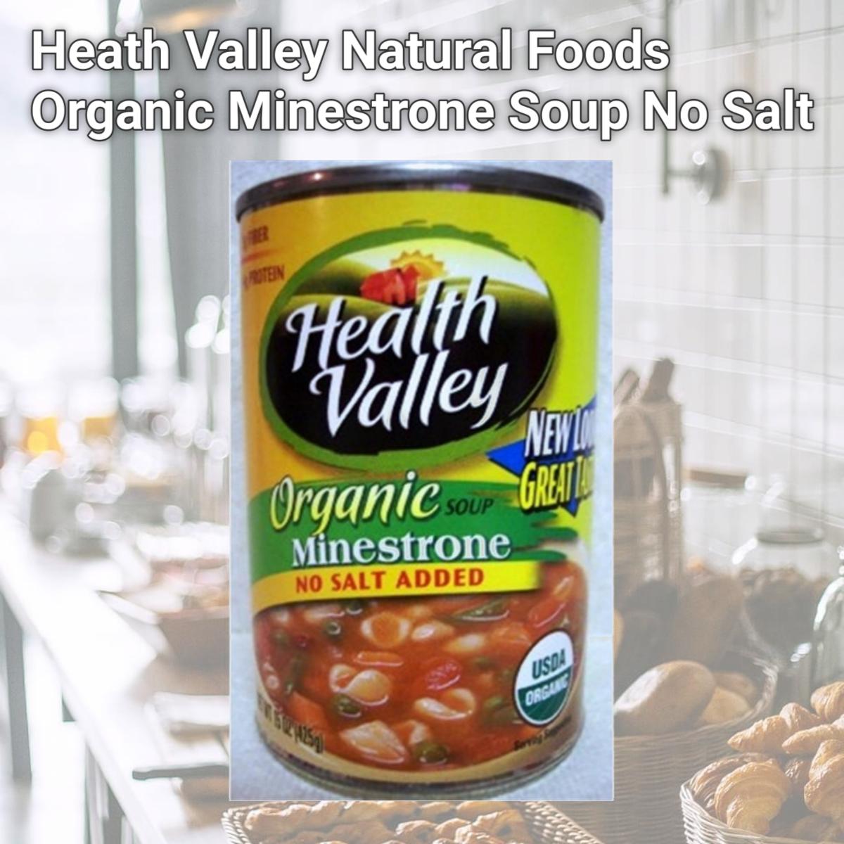 Picture of Heath Valley Natural Foods 50217 Organic Minestrone Soup No Salt