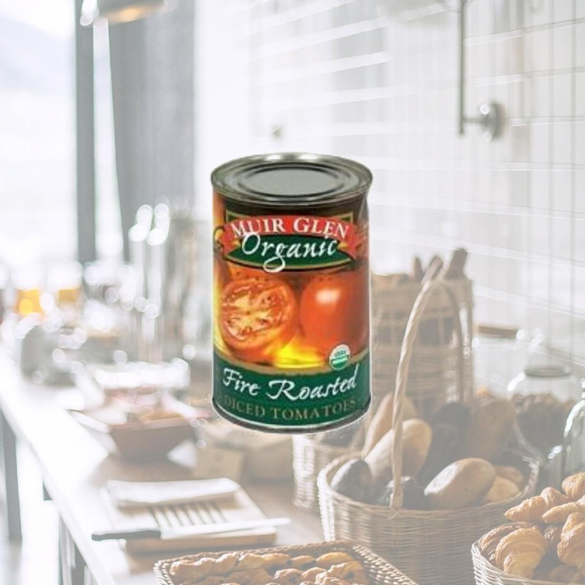 Picture of Muir Glen 62807 Organic Diced Fire Roasted Tomato No Salt