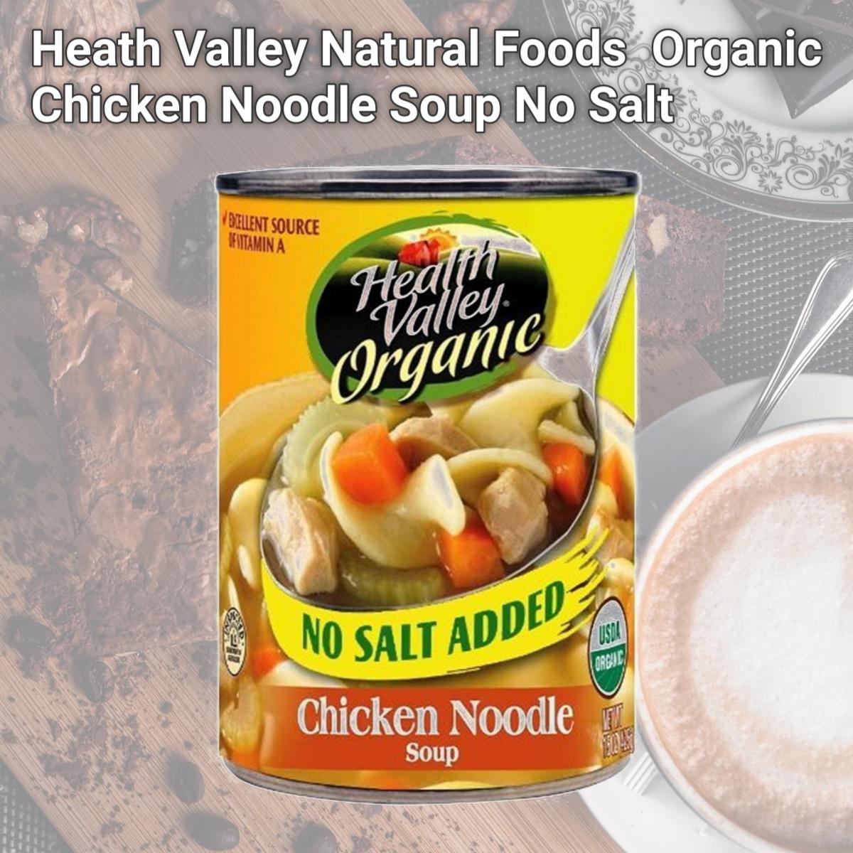 Picture of Heath Valley Natural Foods 34383 Organic Chicken Noodle Soup No Salt