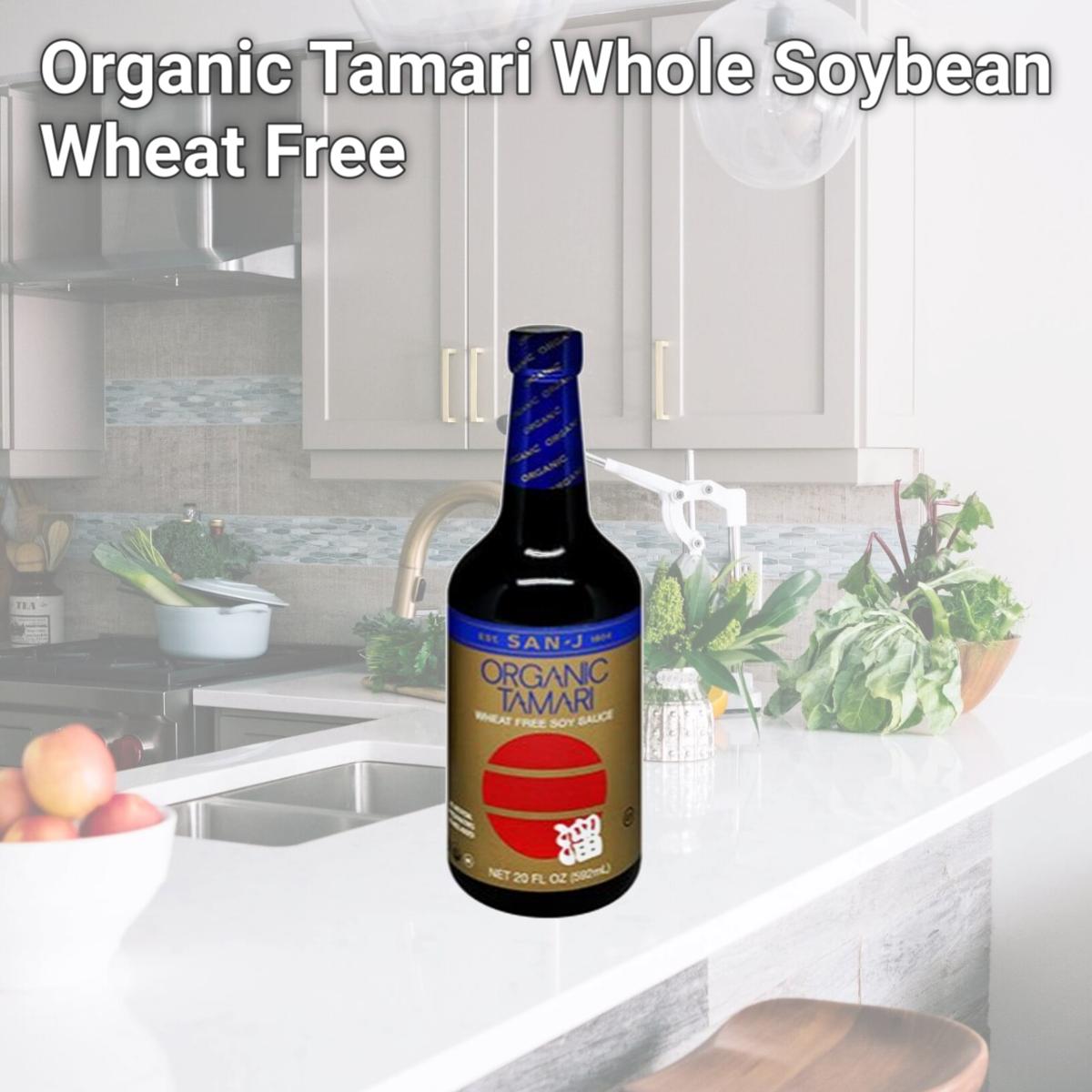 Picture of San-J 66563 Organic Tamari Whole Soybean Wheat Free