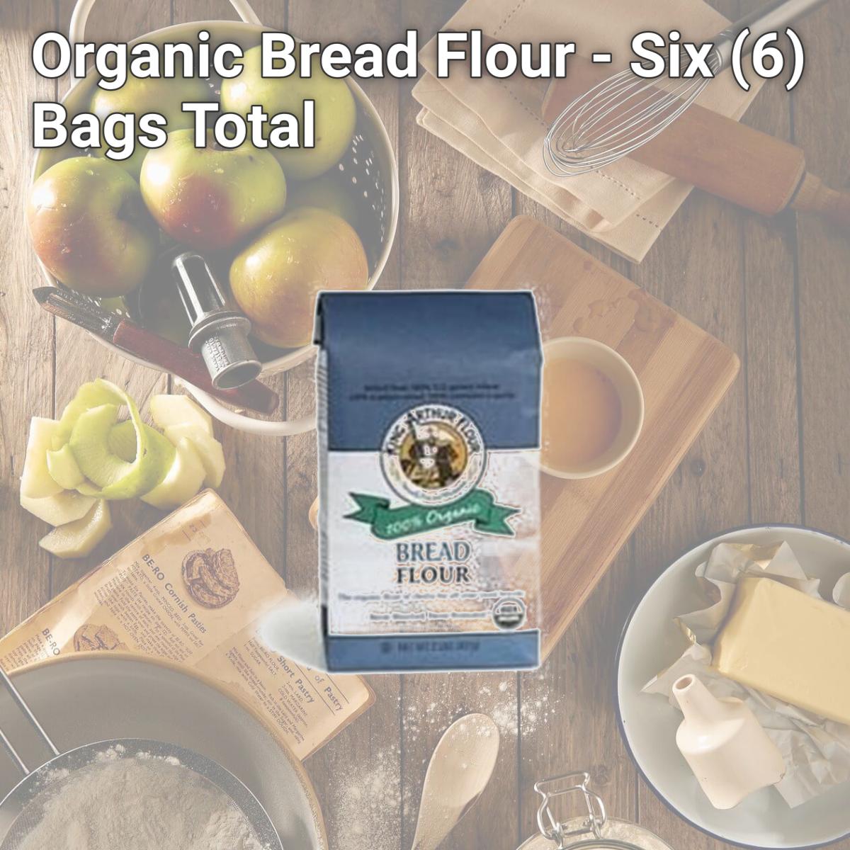 Picture of King Arthur 21592 Organic Bread Flour - Six (6) Bags Total
