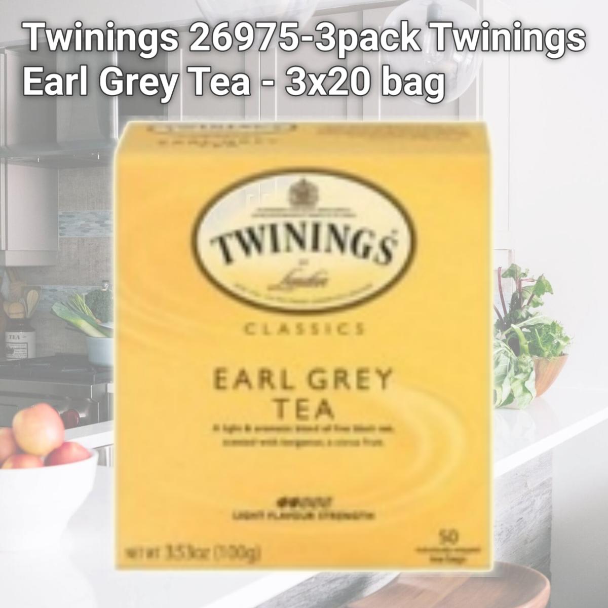 Picture of Twinings 26975-3pack Twinings Earl Grey Tea - 3x20 bag