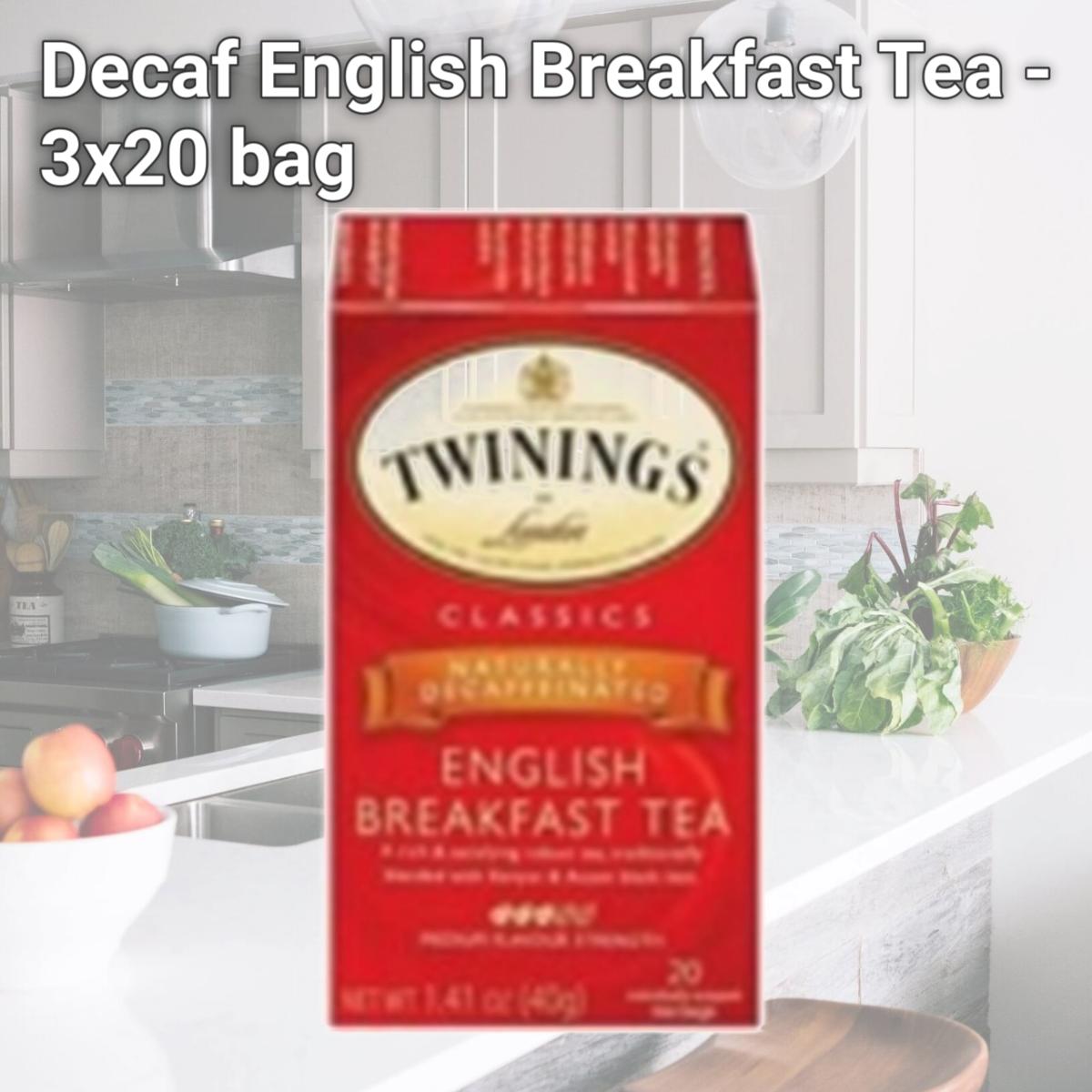 Picture of Twinings 27010-3pack Twinings Decaf English Breakfast Tea - 3x20 bag