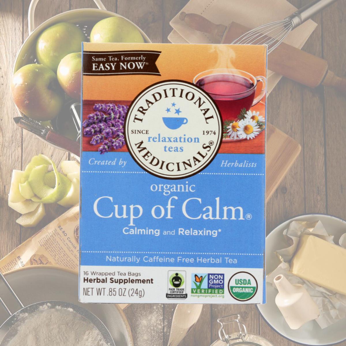 Picture of Traditional Medicinals KHFM00906180 Organic Cup of Calm Caffeine Free Herbal Tea 16 Tea Bags  0.85 oz