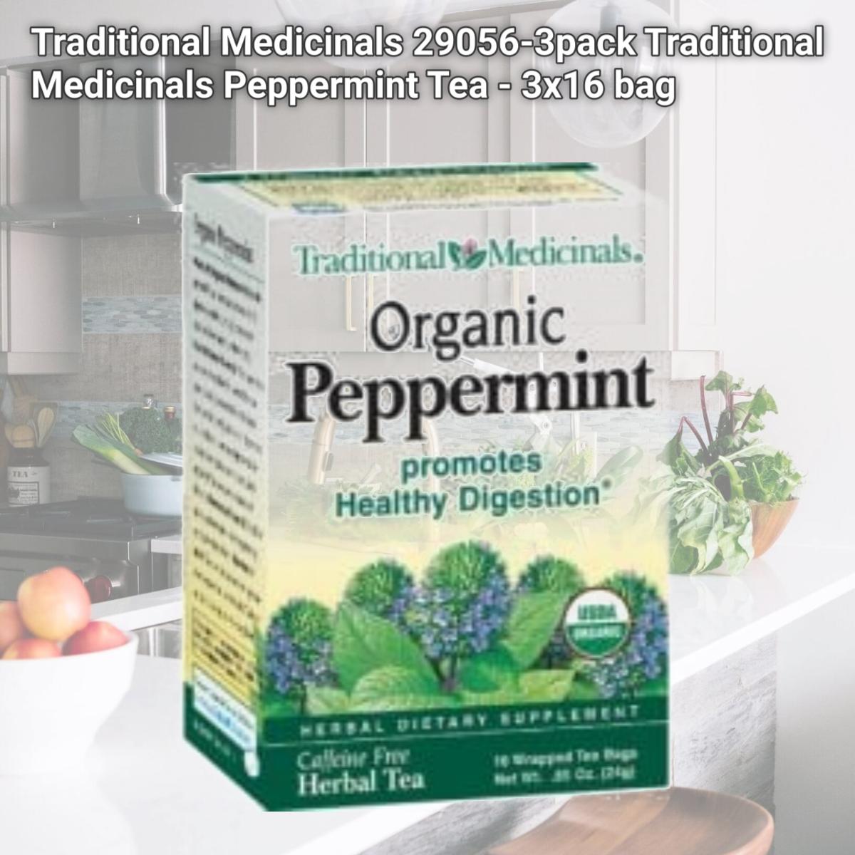 Picture of Traditional Medicinals 29056-3pack Traditional Medicinals Peppermint Tea - 3x16 bag
