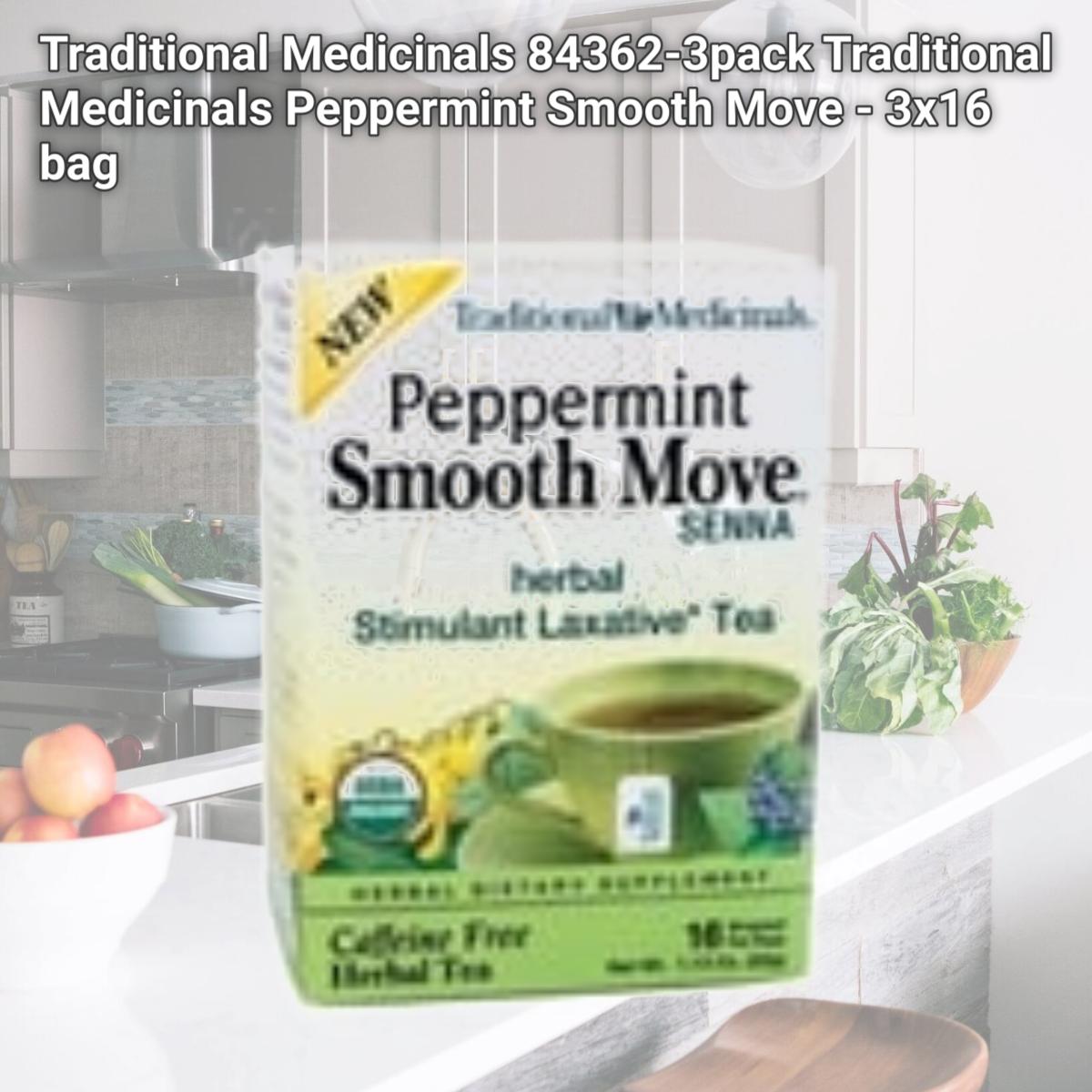 Picture of Traditional Medicinals 84362-3pack Traditional Medicinals Peppermint Smooth Move - 3x16 bag
