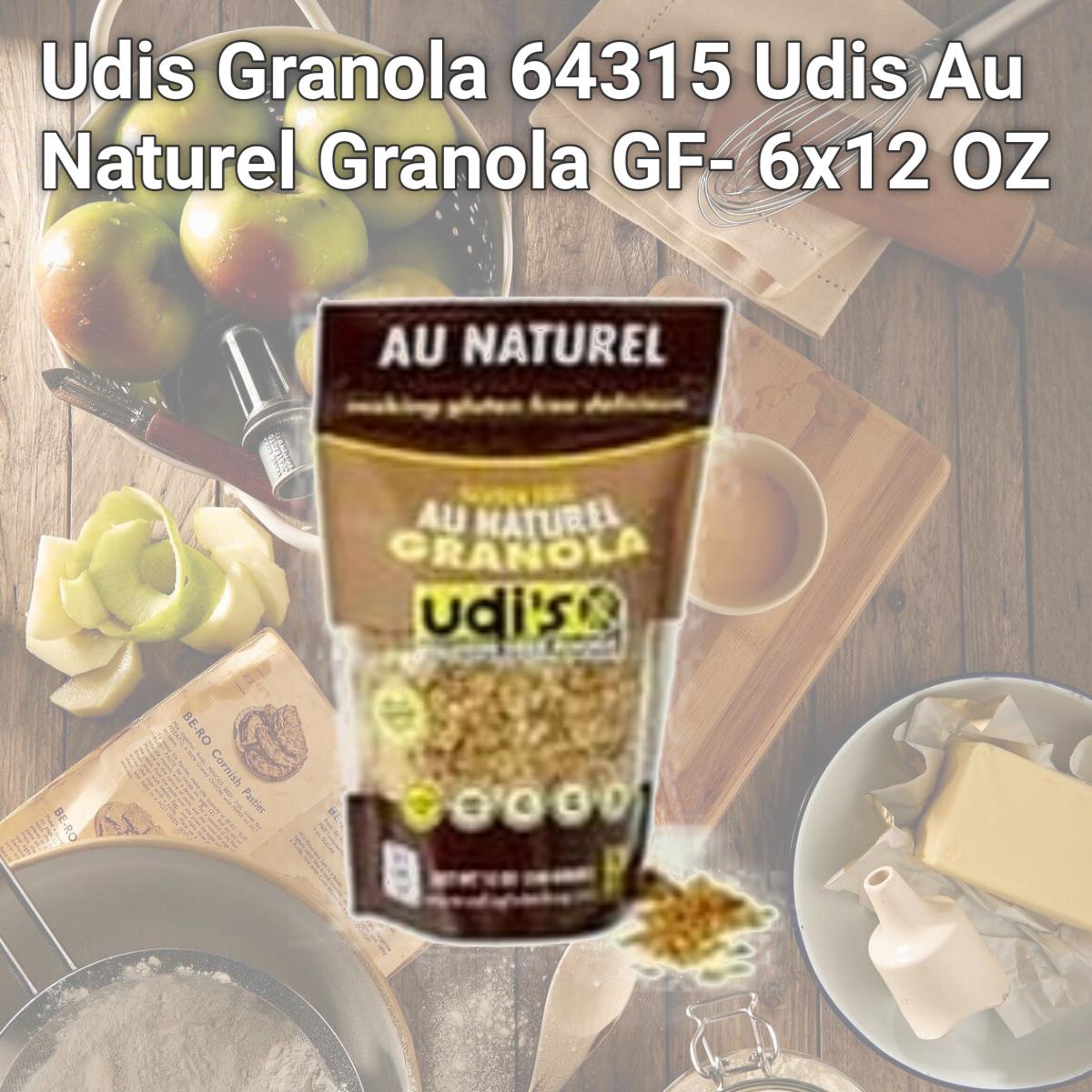 Picture of Udis Granola 64315 Udis Au Naturel Granola  GF- 6x12 OZ
