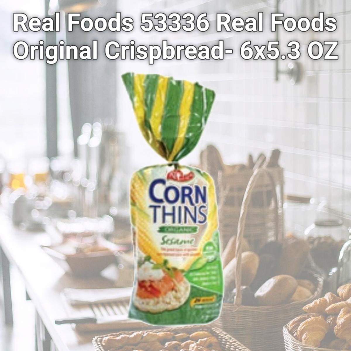 Picture of Real Foods 53336 Real Foods Original Crispbread- 6x5.3 OZ