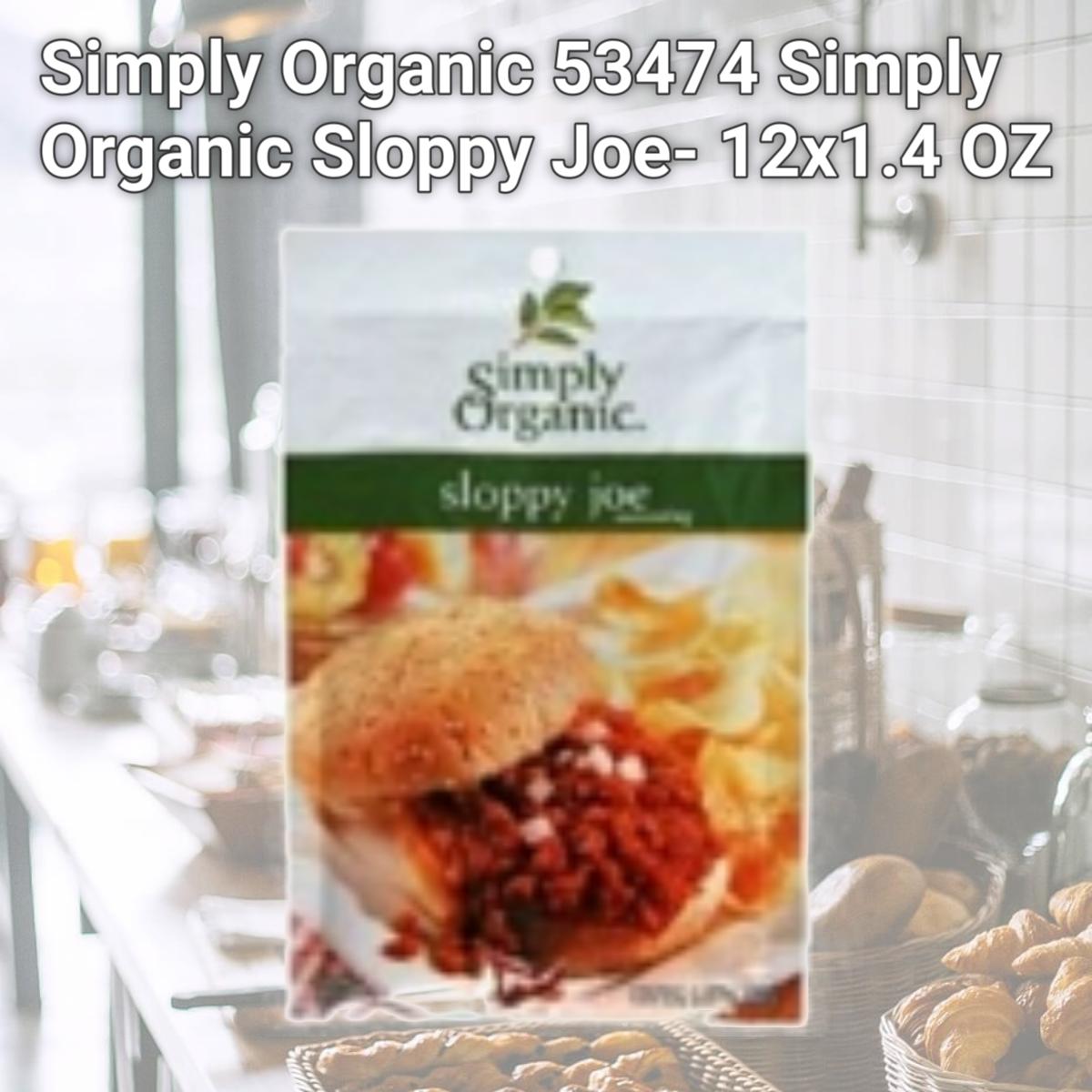 Picture of Simply Organic 53474 Simply Organic Sloppy Joe- 12x1.4 OZ