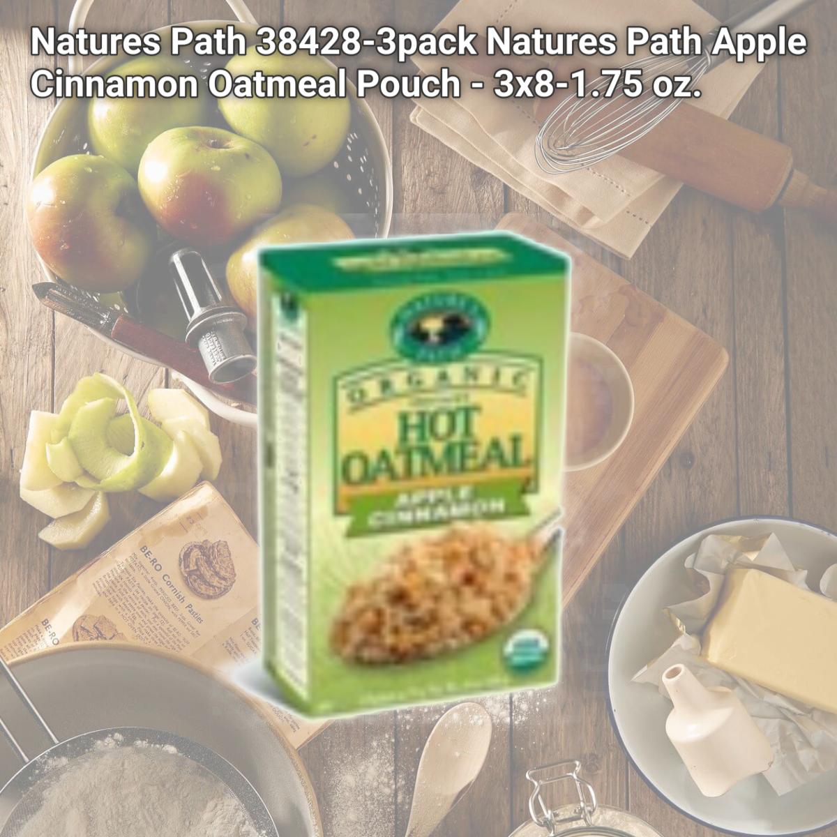 Picture of Natures Path 38428-3pack Natures Path Apple Cinnamon Oatmeal Pouch - 3x8-1.75 oz.