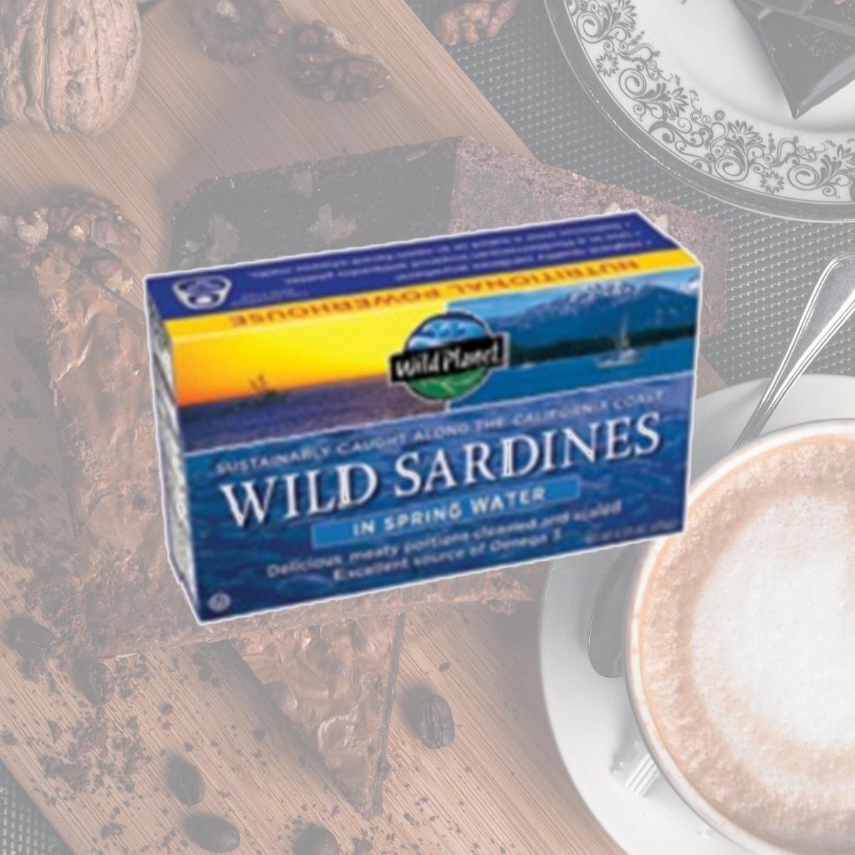 Picture of Wild Planet 63569 Wild Planet Wild Sardines in Spring Water- 12x4.375 OZ