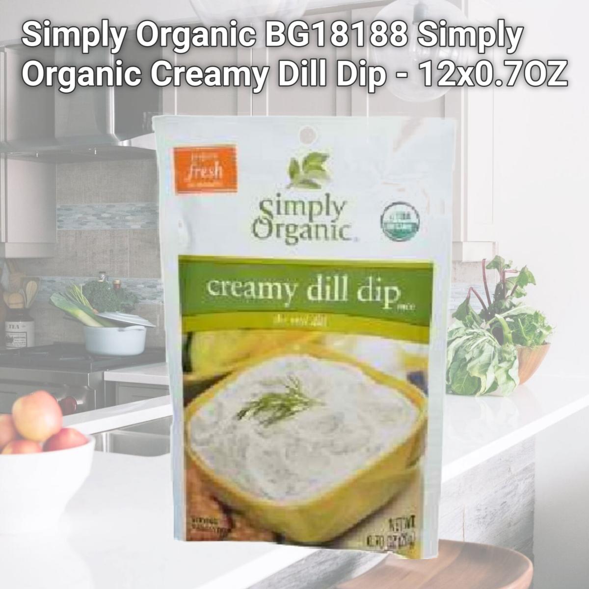 Picture of Simply Organic BG18188 Simply Organic Creamy Dill Dip - 12x0.7OZ