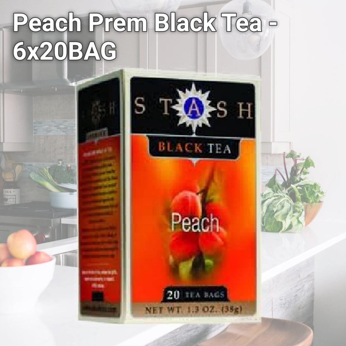 Picture of Stash Tea BG18479 Stash Tea Peach Prem Black Tea - 6x20BAG