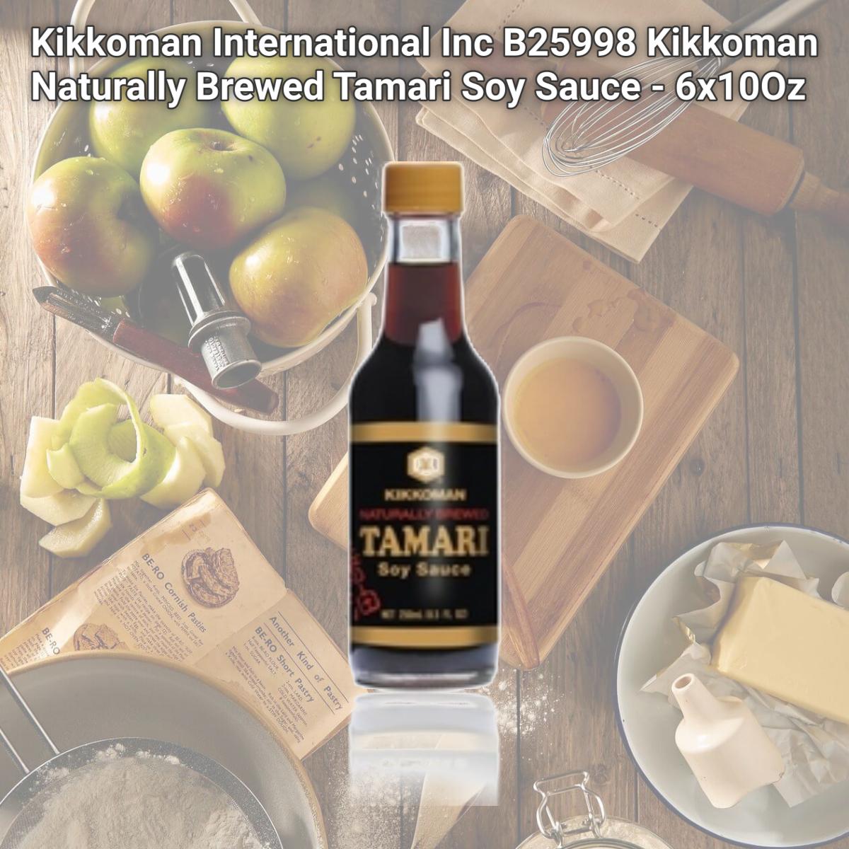 Picture of Kikkoman International Inc B25998 Kikkoman Naturally Brewed Tamari Soy Sauce - 6x10Oz