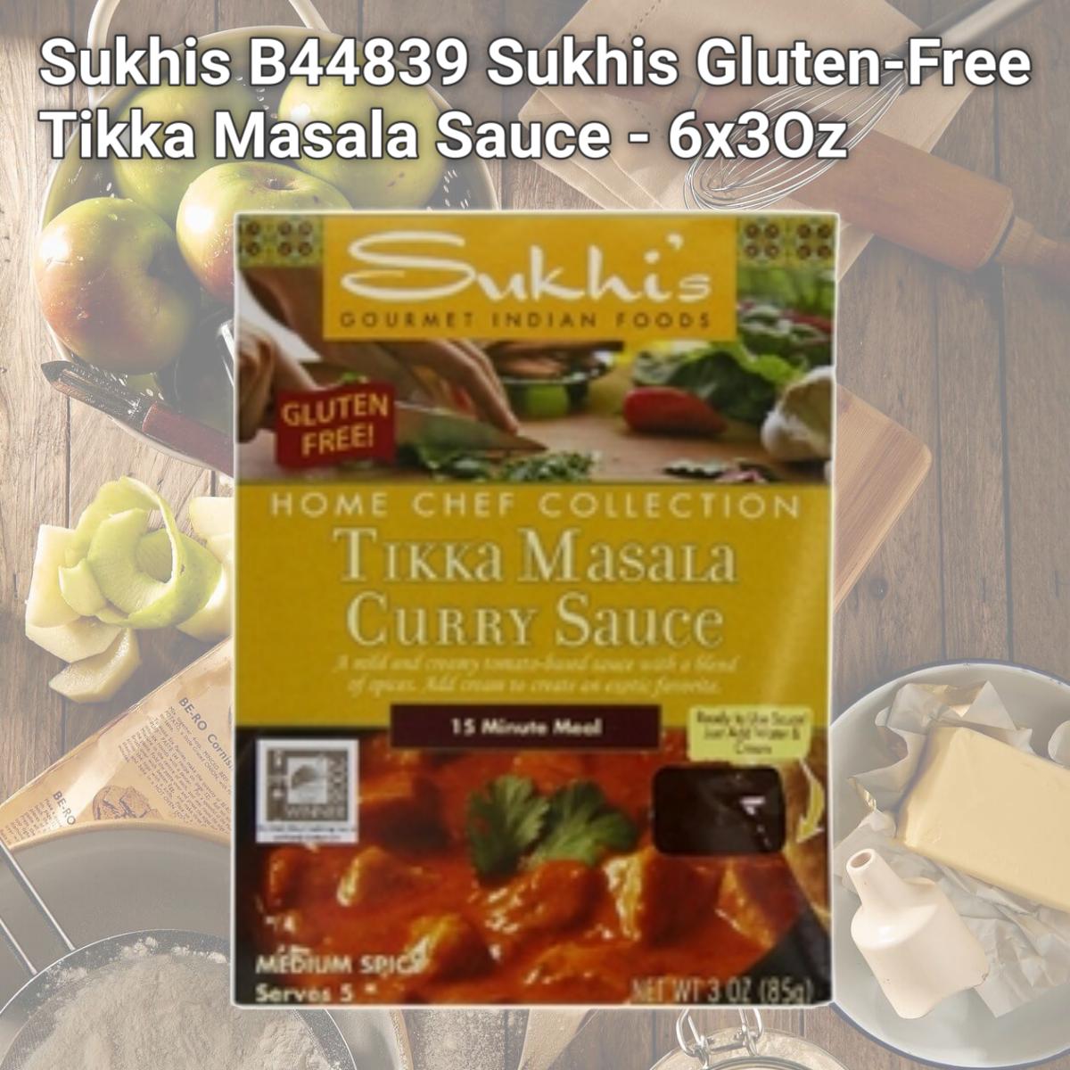 Picture of Sukhis B44839 Sukhis Gluten-Free Tikka Masala Sauce - 6x3Oz
