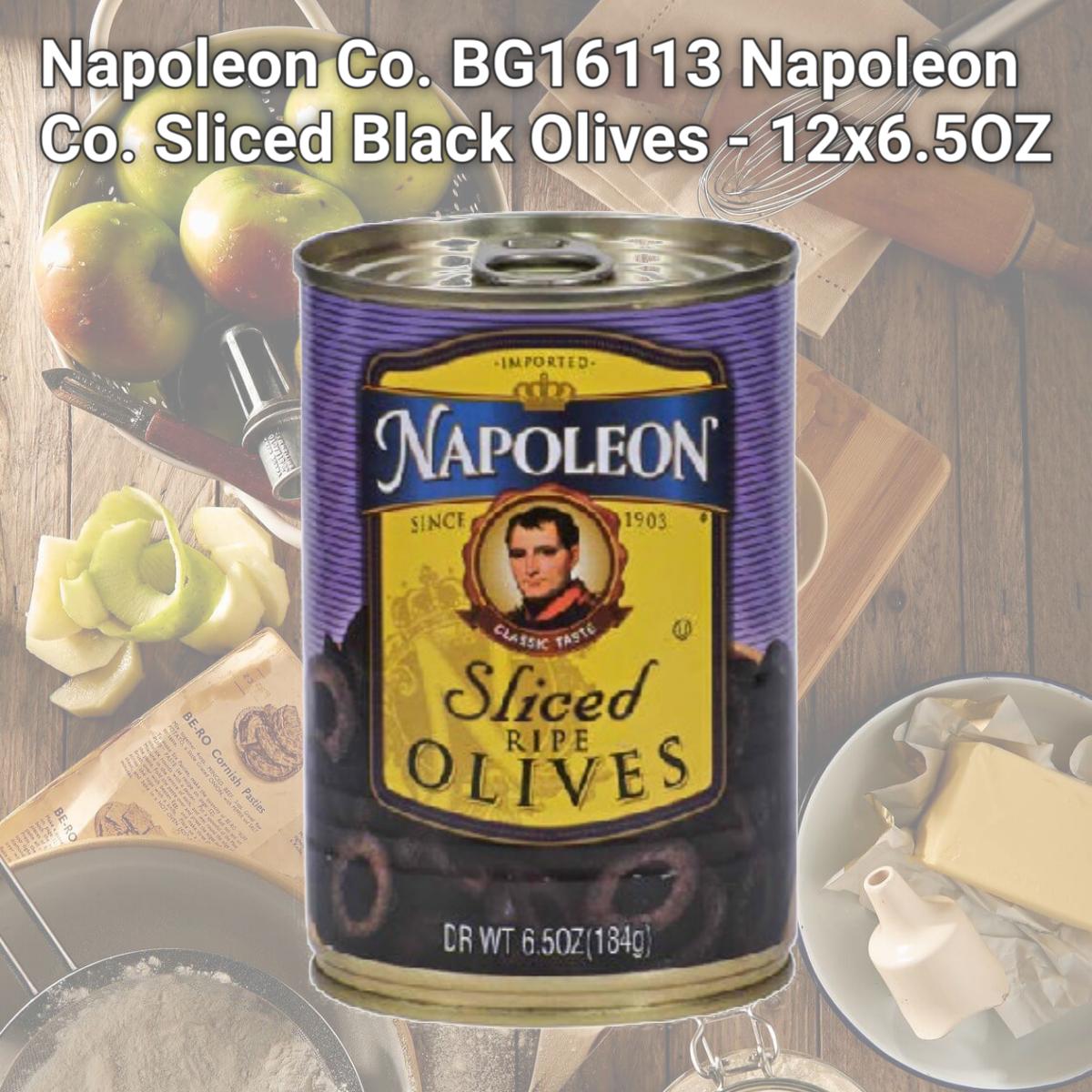 Picture of Napoleon Co. BG16113 Napoleon Co. Sliced Black Olives - 12x6.5OZ