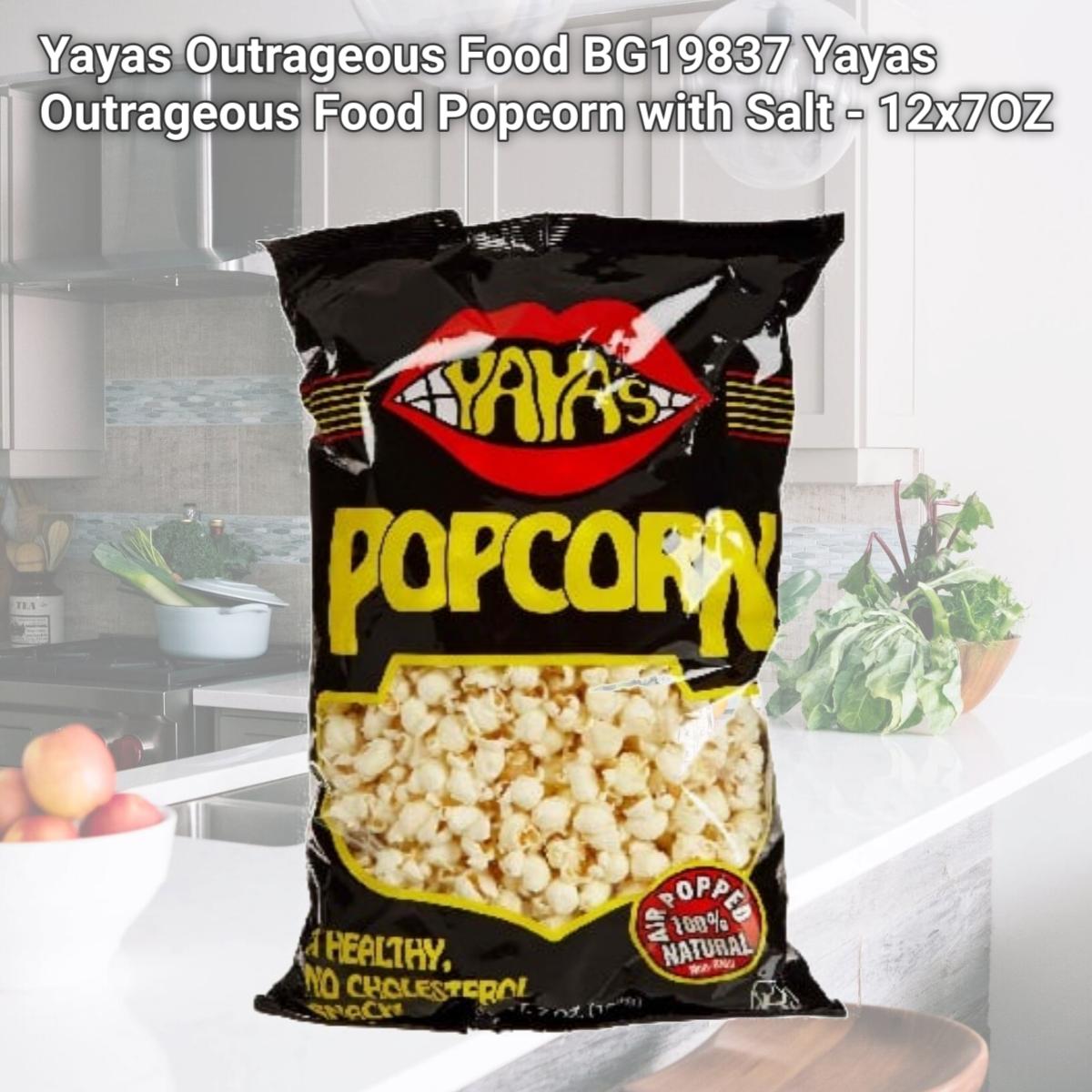 Picture of Yayas Outrageous Food BG19837 Yayas Outrageous Food Popcorn with Salt - 12x7OZ
