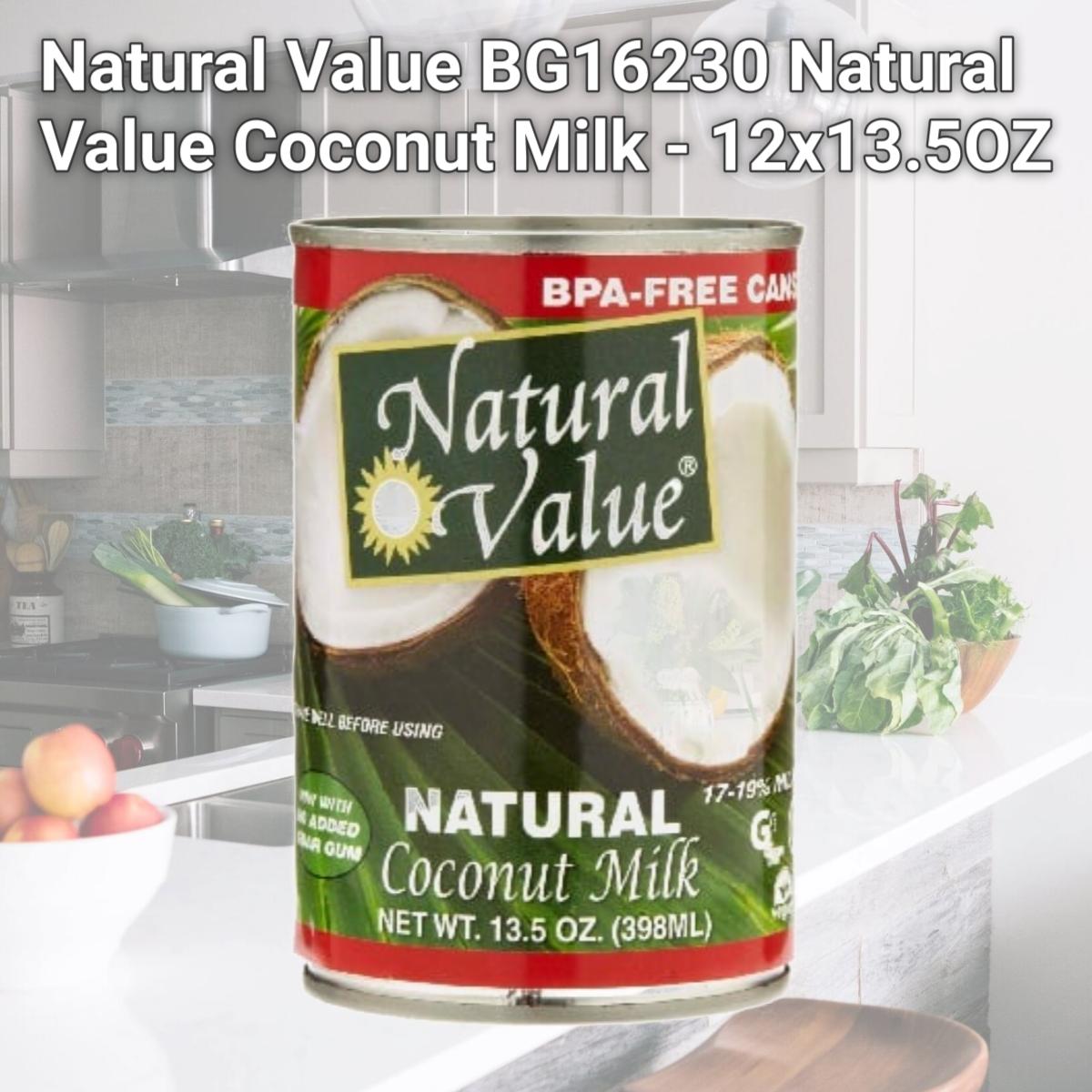 Picture of Natural Value BG16230 Natural Value Coconut Milk - 12x13.5OZ