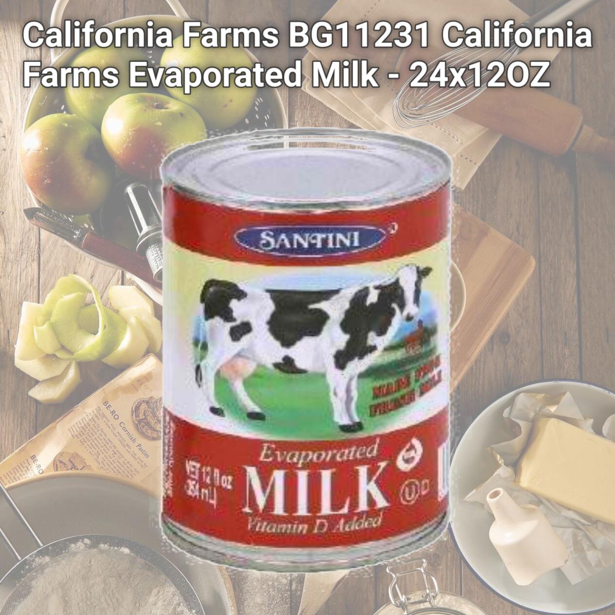Picture of California Farms BG11231 California Farms Evaporated Milk - 24x12OZ
