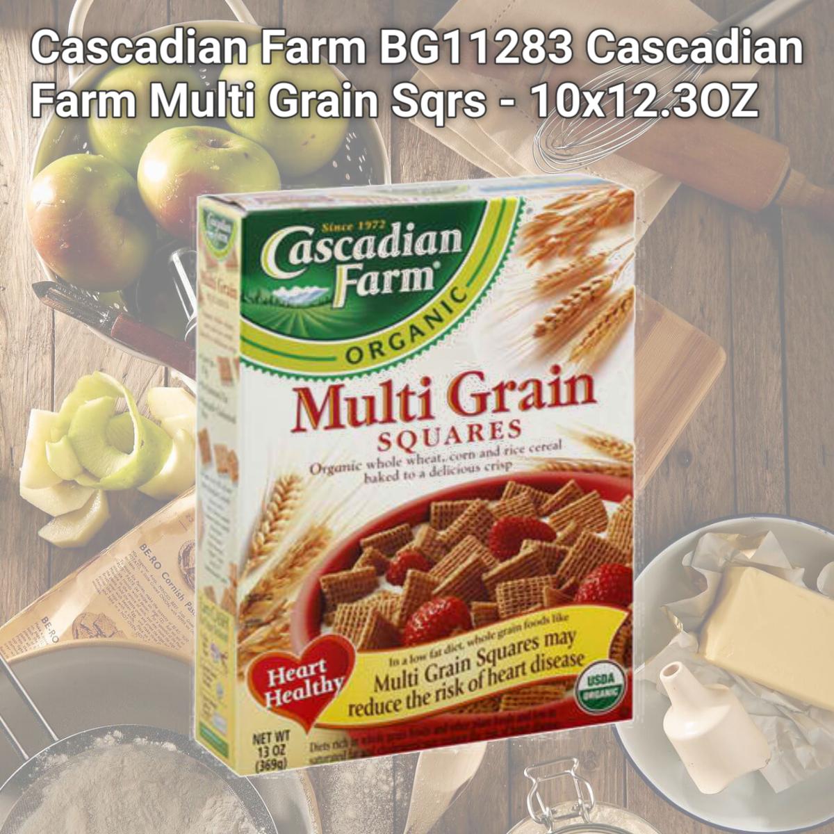 Picture of Cascadian Farm BG11283 Cascadian Farm Multi Grain Sqrs - 10x12.3OZ