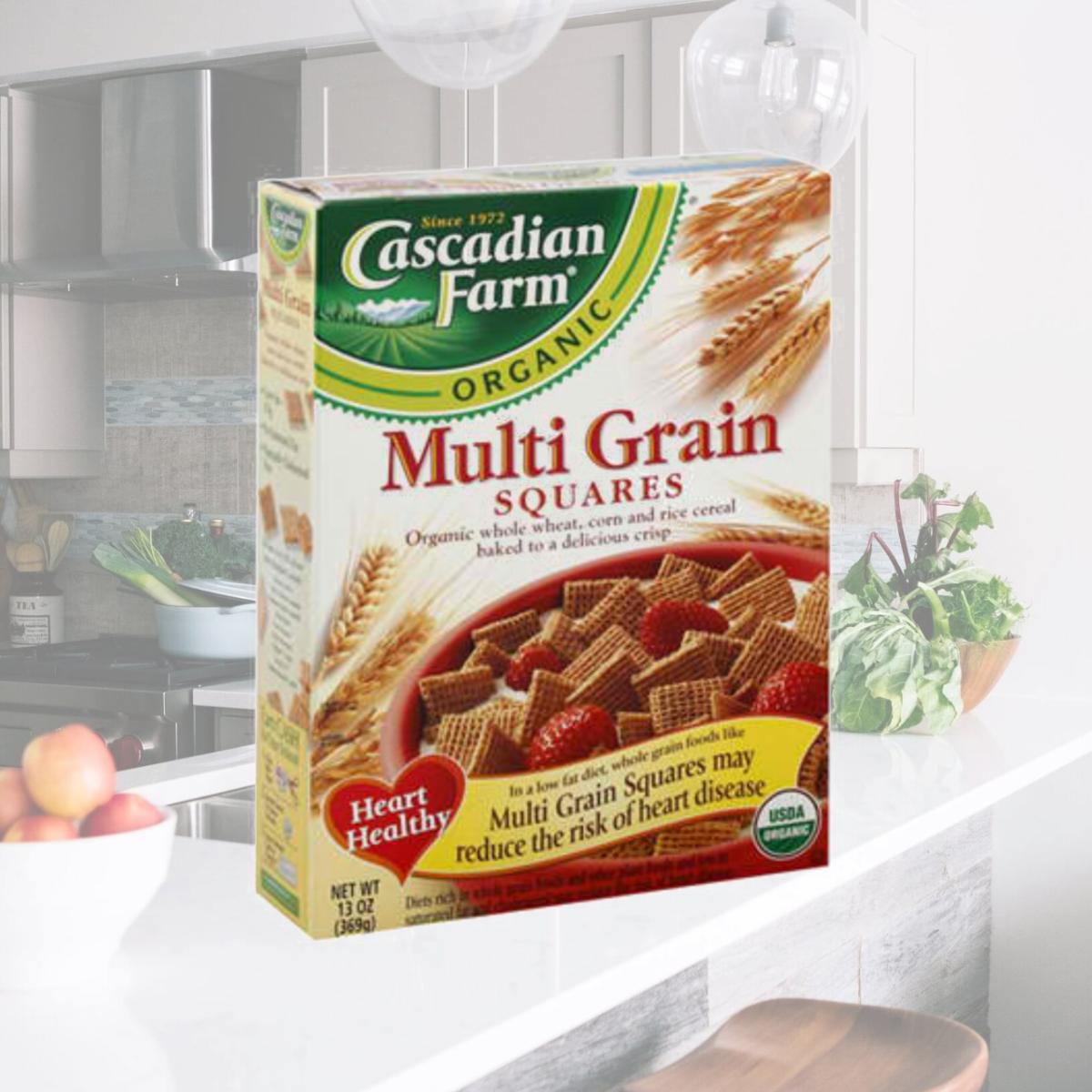 Picture of Cascadian Farm BG11283 Cascadian Farm Multi Grain Sqrs - 10x12.3OZ
