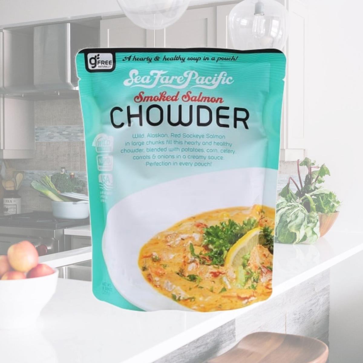 Picture of Seafare Pacific BPC1025237 Seafare Pacific Smoked Salmon Chowder - 8x9 OZ