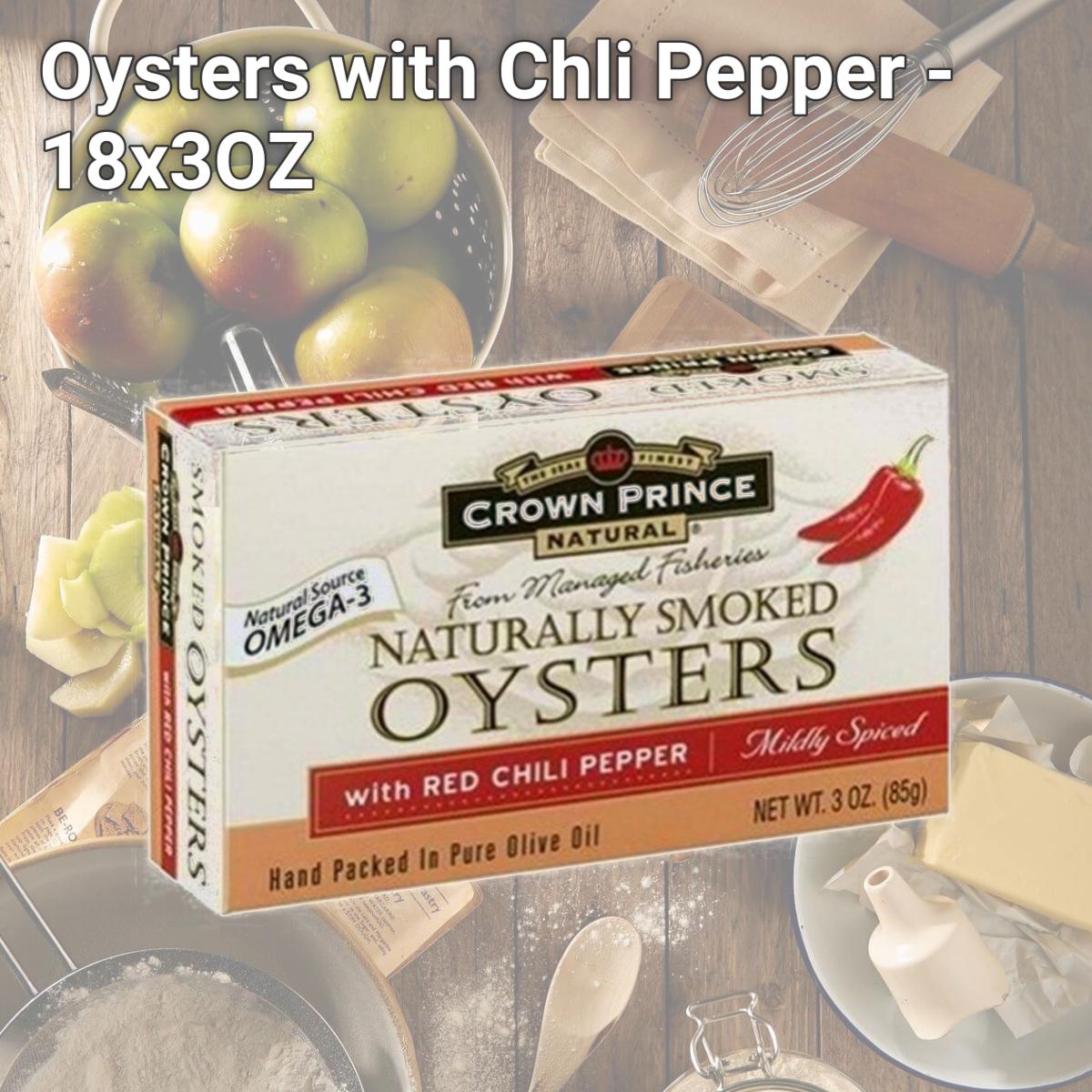 Picture of Crown Prince BG11733 Crown Prince Oysters with Chli Pepper - 18x3OZ