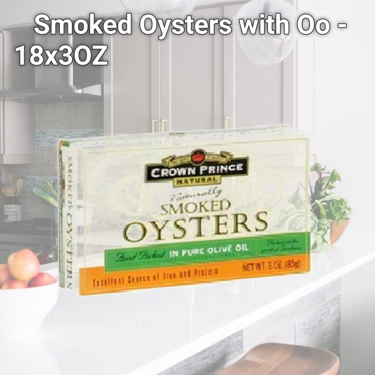 Picture of Crown Prince BG11734 Crown Prince Smoked Oysters with Oo - 18x3OZ