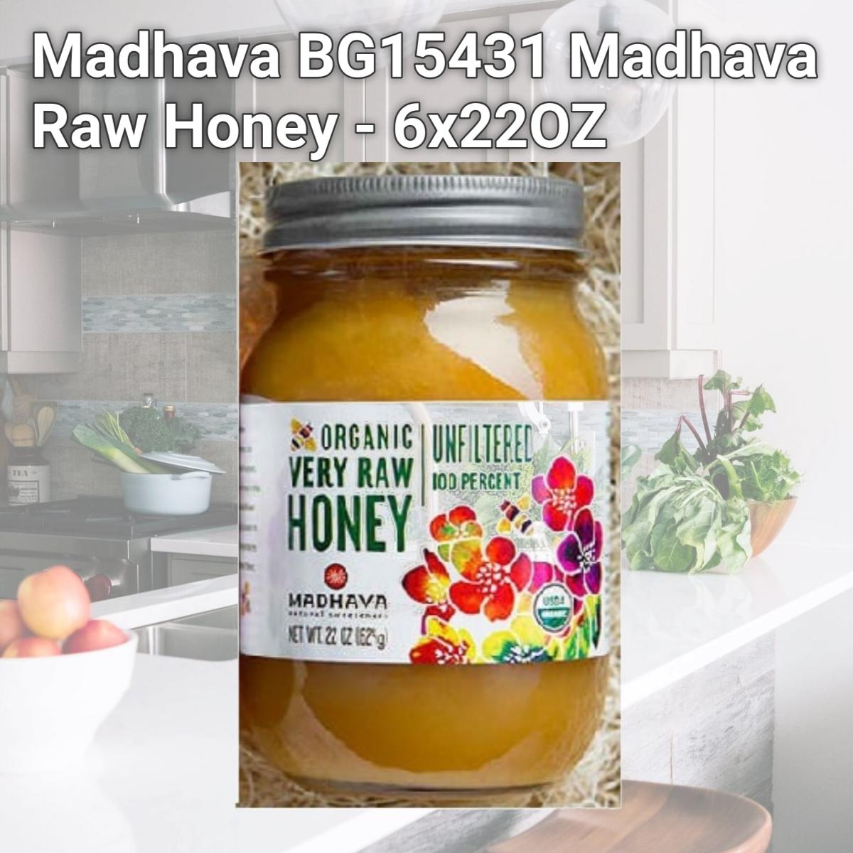 Picture of Madhava BG15431 Madhava Raw Honey - 6x22OZ