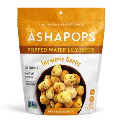 AshaPops, Turmeric Garlic Popped Water Lily Seeds, 1 Oz(Case Of 6)